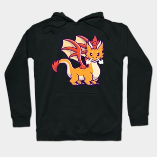 Cute Adult Orange Dragon Angry Cartoon Hoodie